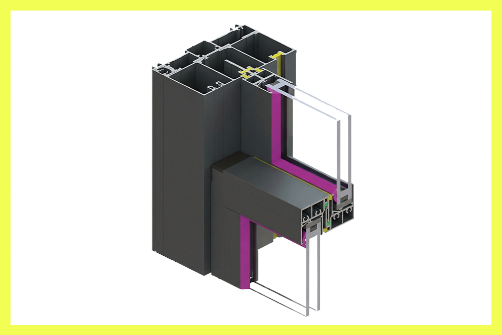 Drenaj sistemine sahip kış bahçesi profil detayı