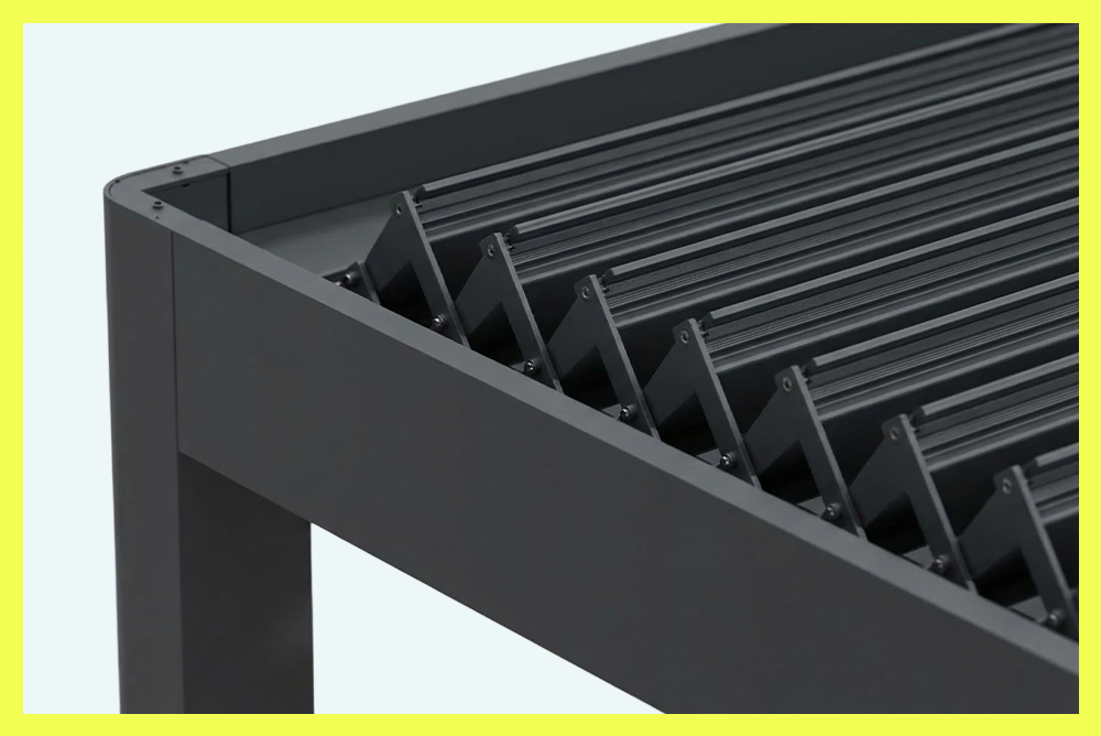 Hava sızdırmaz conta detayına sahip kış bahçesi sistemi